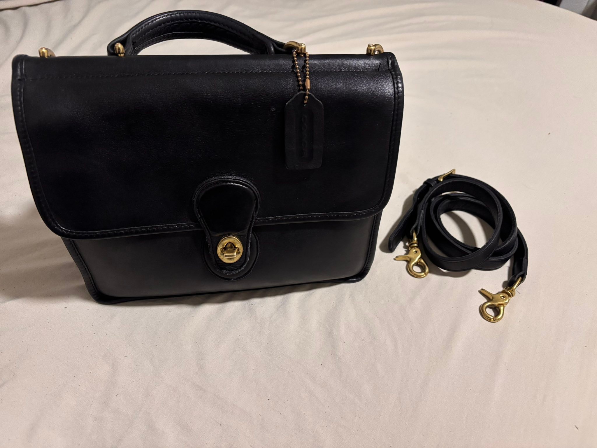 Coach Vintage Handbag Wills 9927 Black | ヤマダウェブコム