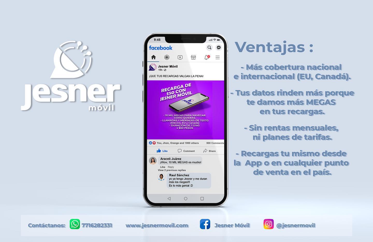 Jesner Movil - Conoce las ventajas que Jesner Móvil tiene... | Facebook