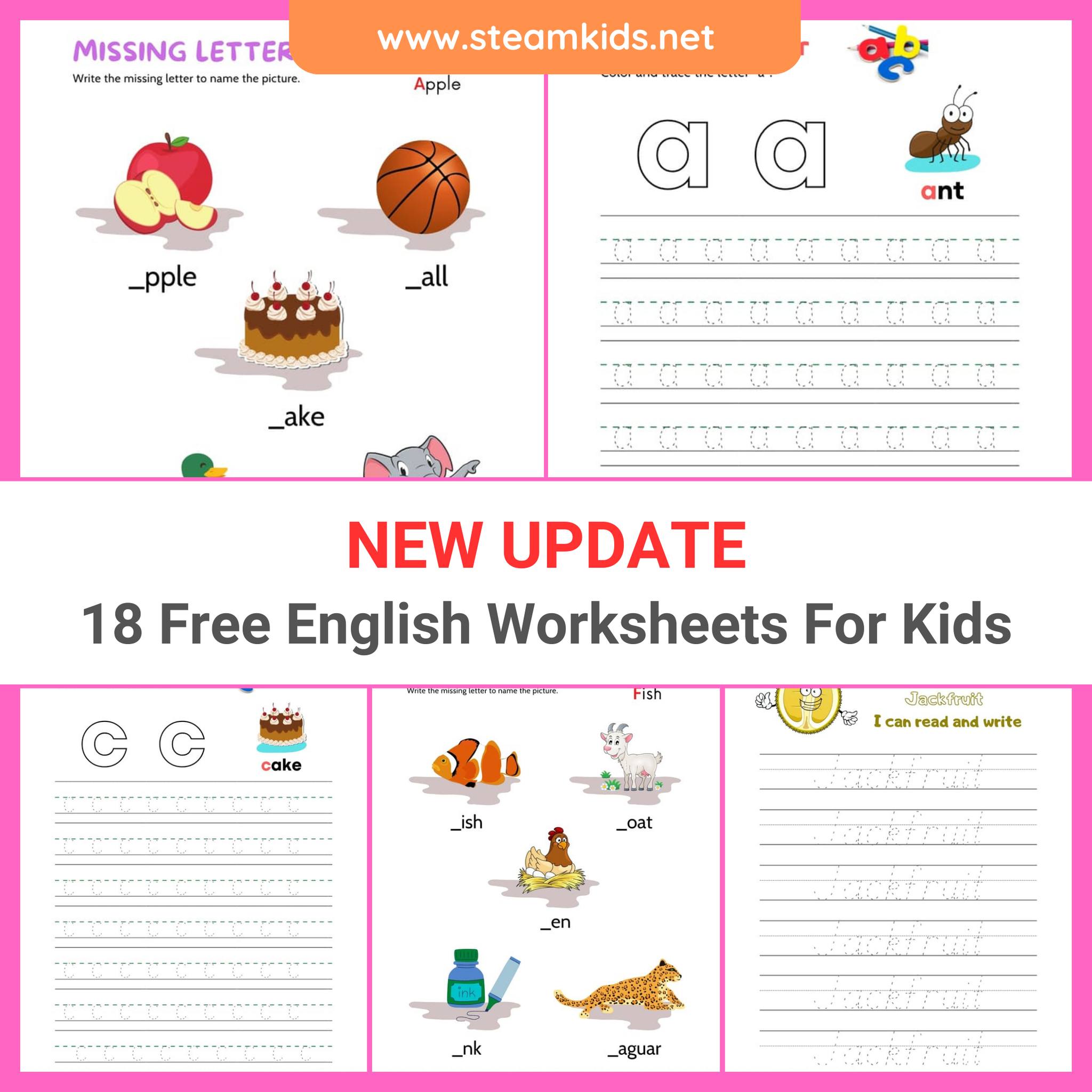 SteamKids.net - The Best Free Worksheets For Kids