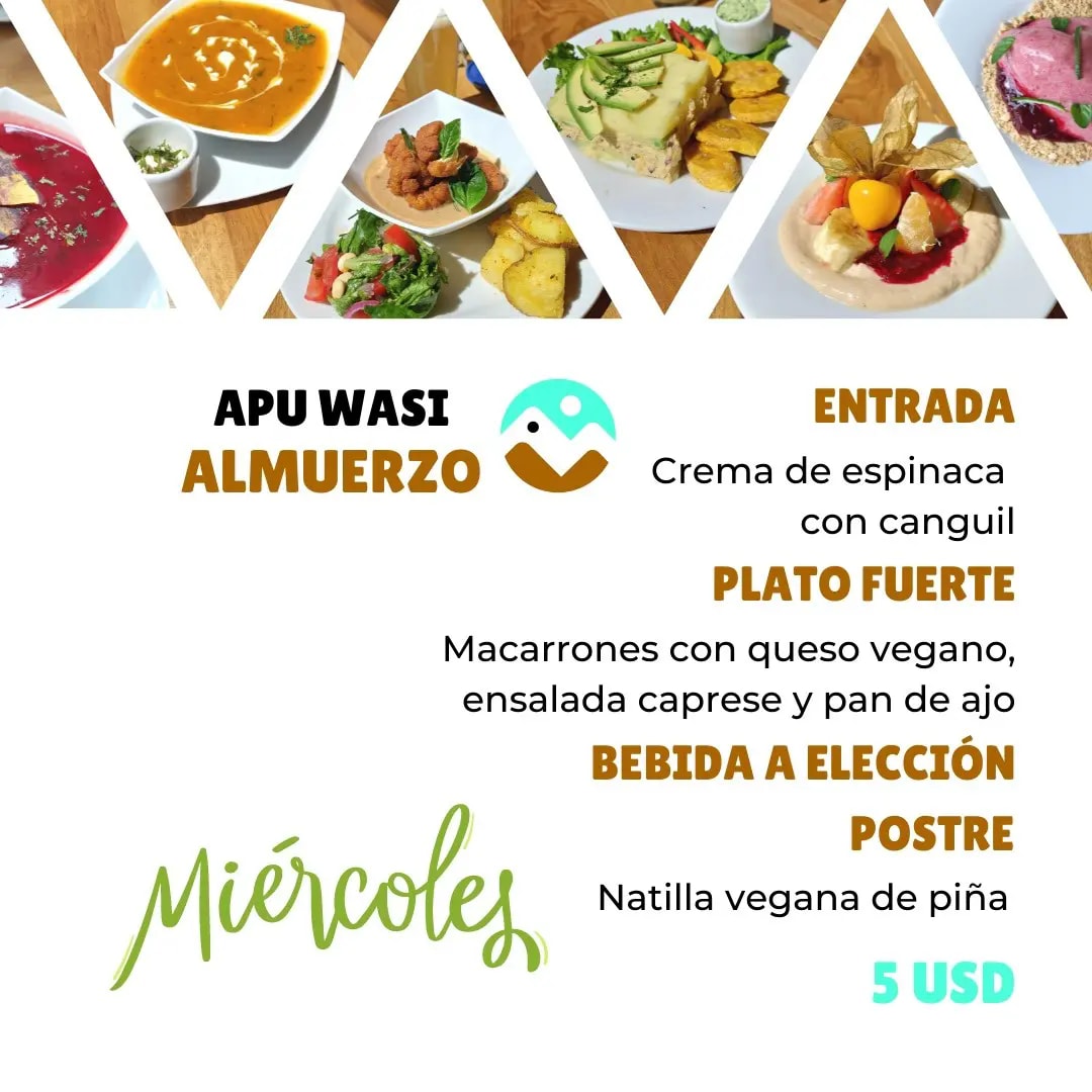 Apu Wasi - Menú semanal del Apu 🌱🤤😋 les esperamos con este...