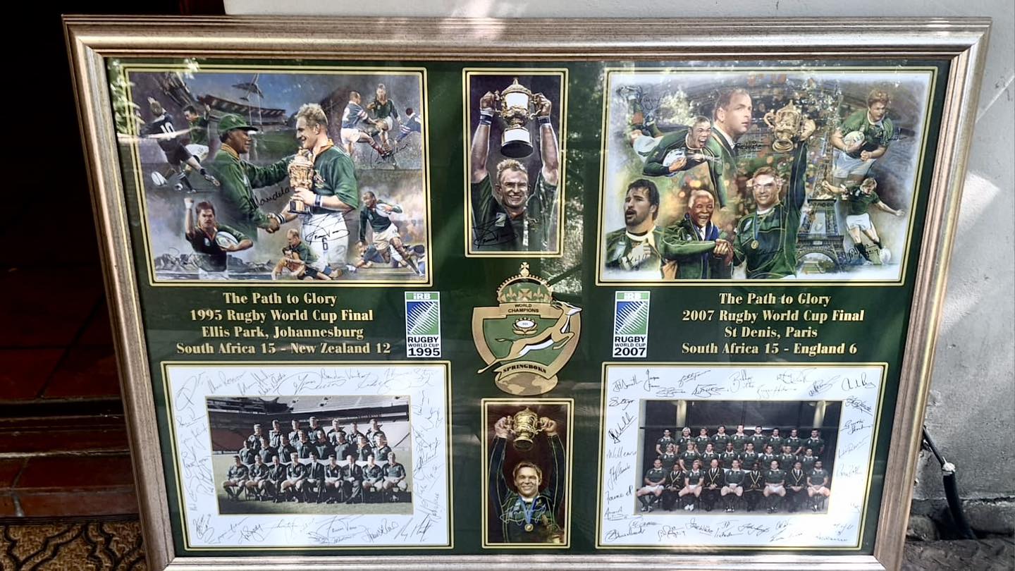 RARE Springbok Rugby World Cup Champions 1995 & 2007 – FULL SQUAD