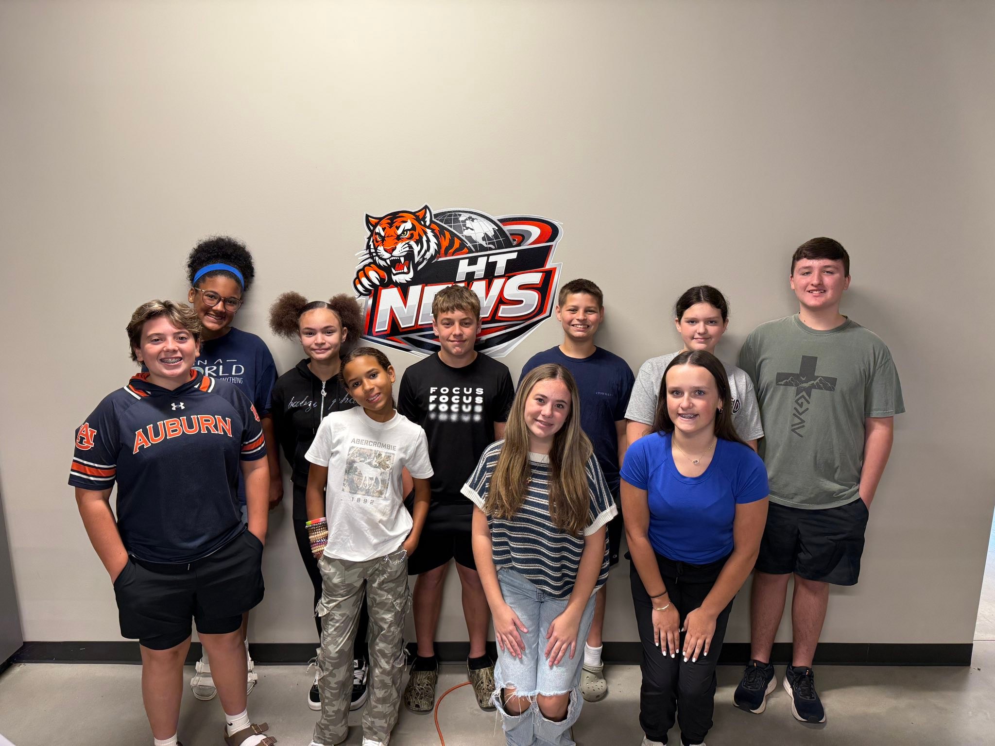 Meet the new HT News crew! 8th - Liam Pilgrim, Jordan Clark, Holden Hare, Aleyah Nixon, Aubrey Cummings, Raegan Trask, Mariah Watkins, Acton Treadwell 7th