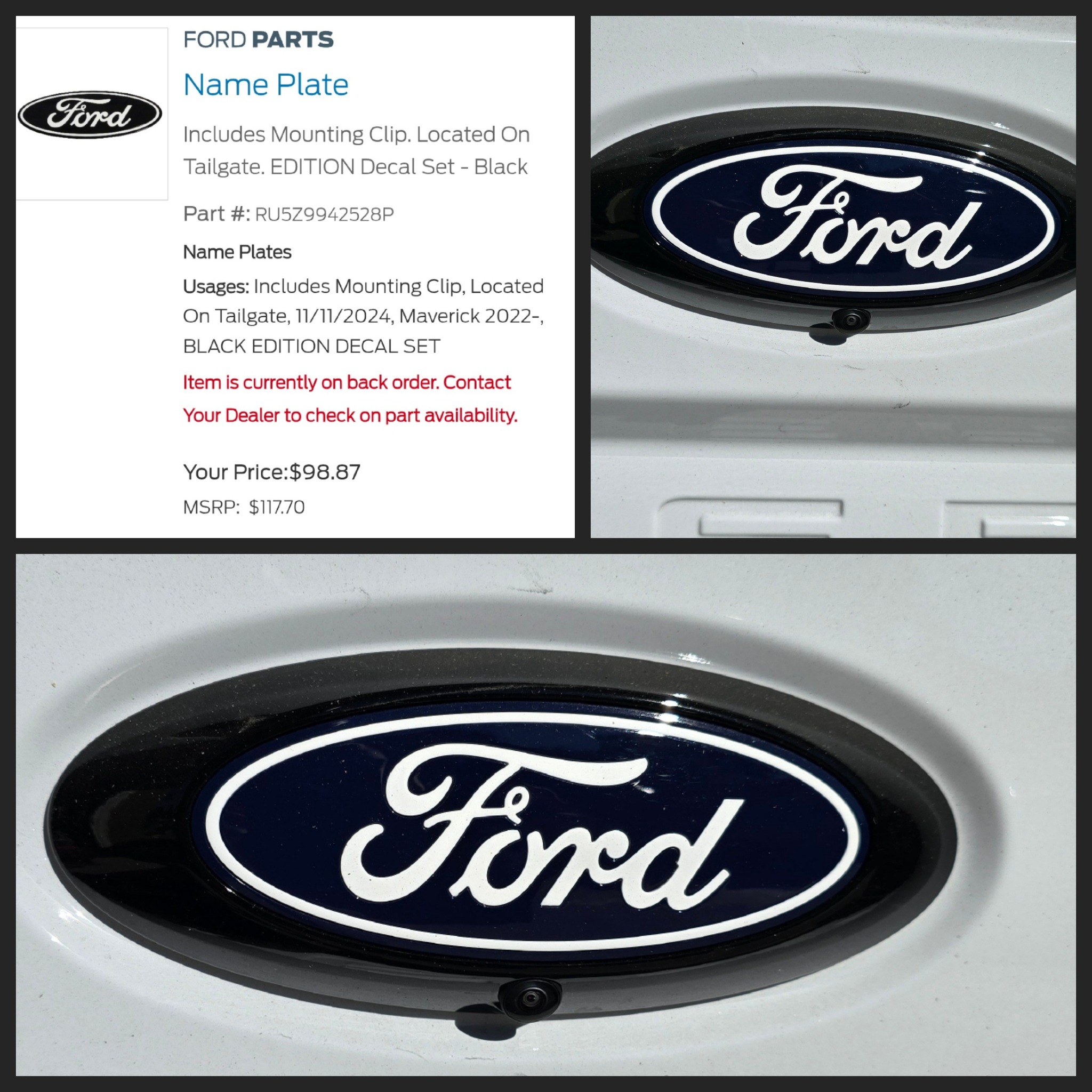 1 OEM 2019-2025 4x4 Emblem 4 x 4 Badge 3D Nameplate Decal