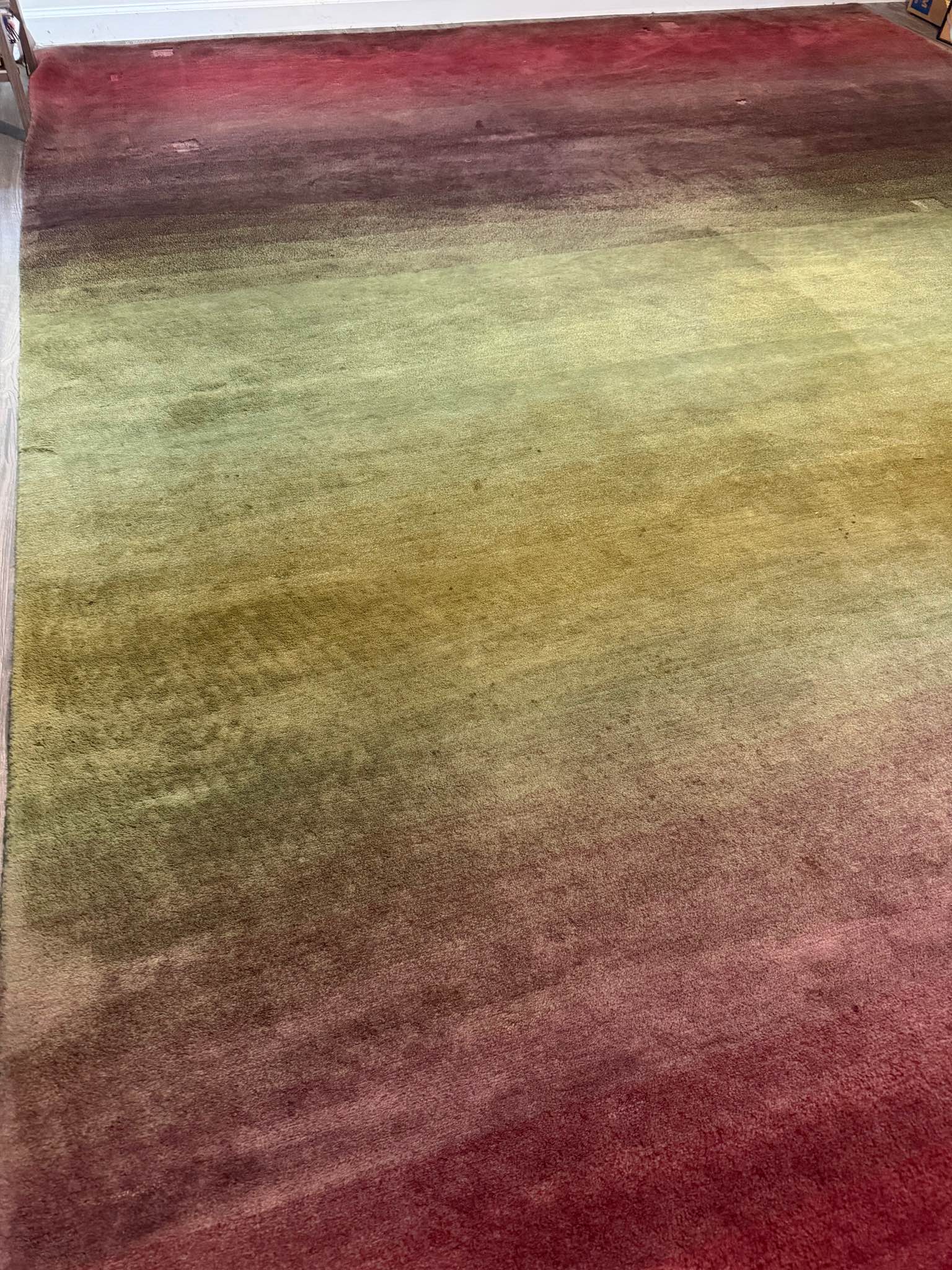 Large 9x12 Gradient Area Rug – Red/Gold/Green - Area Rugs - Durham ...