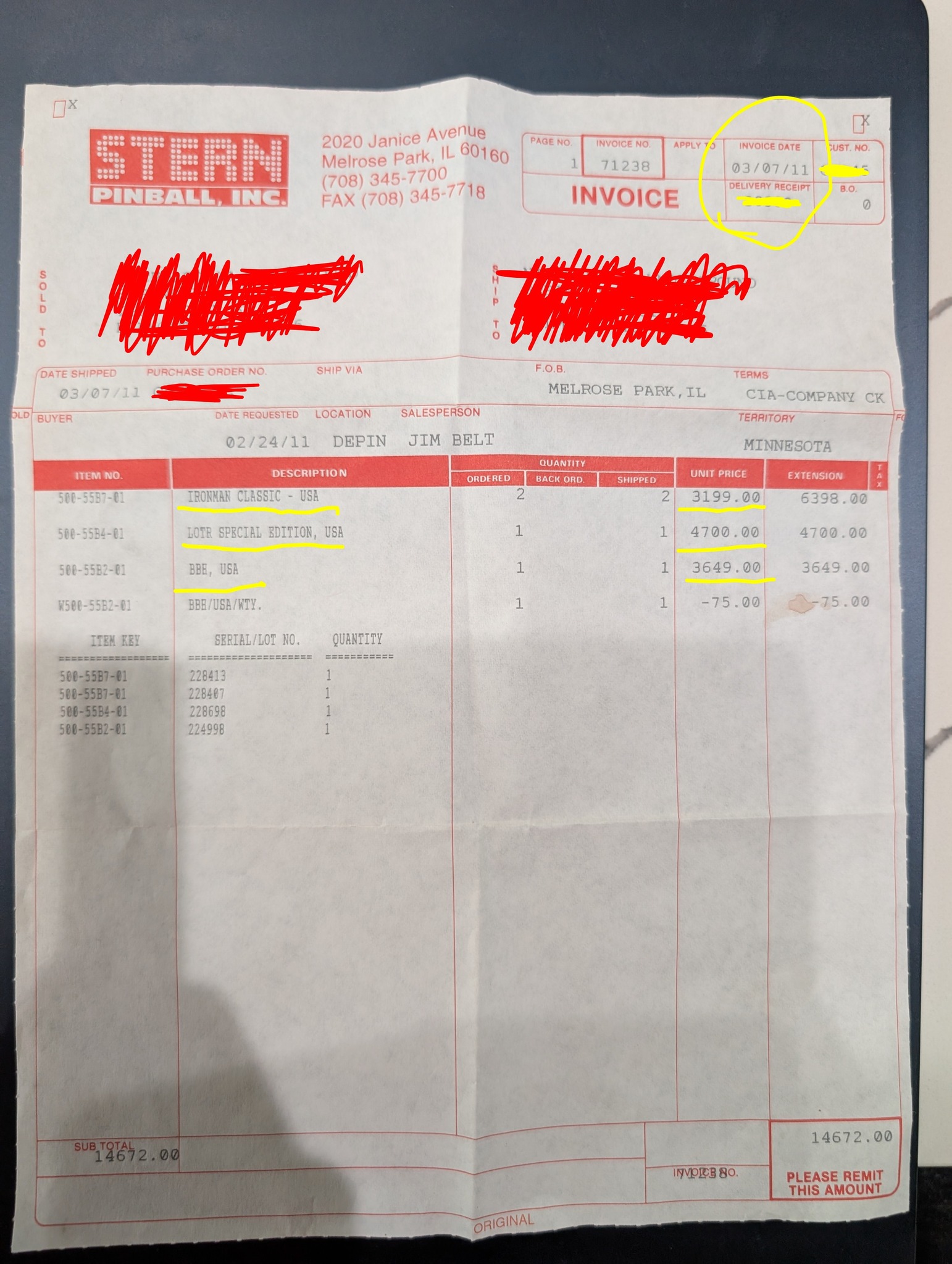 Stern pinball machine prices 2011