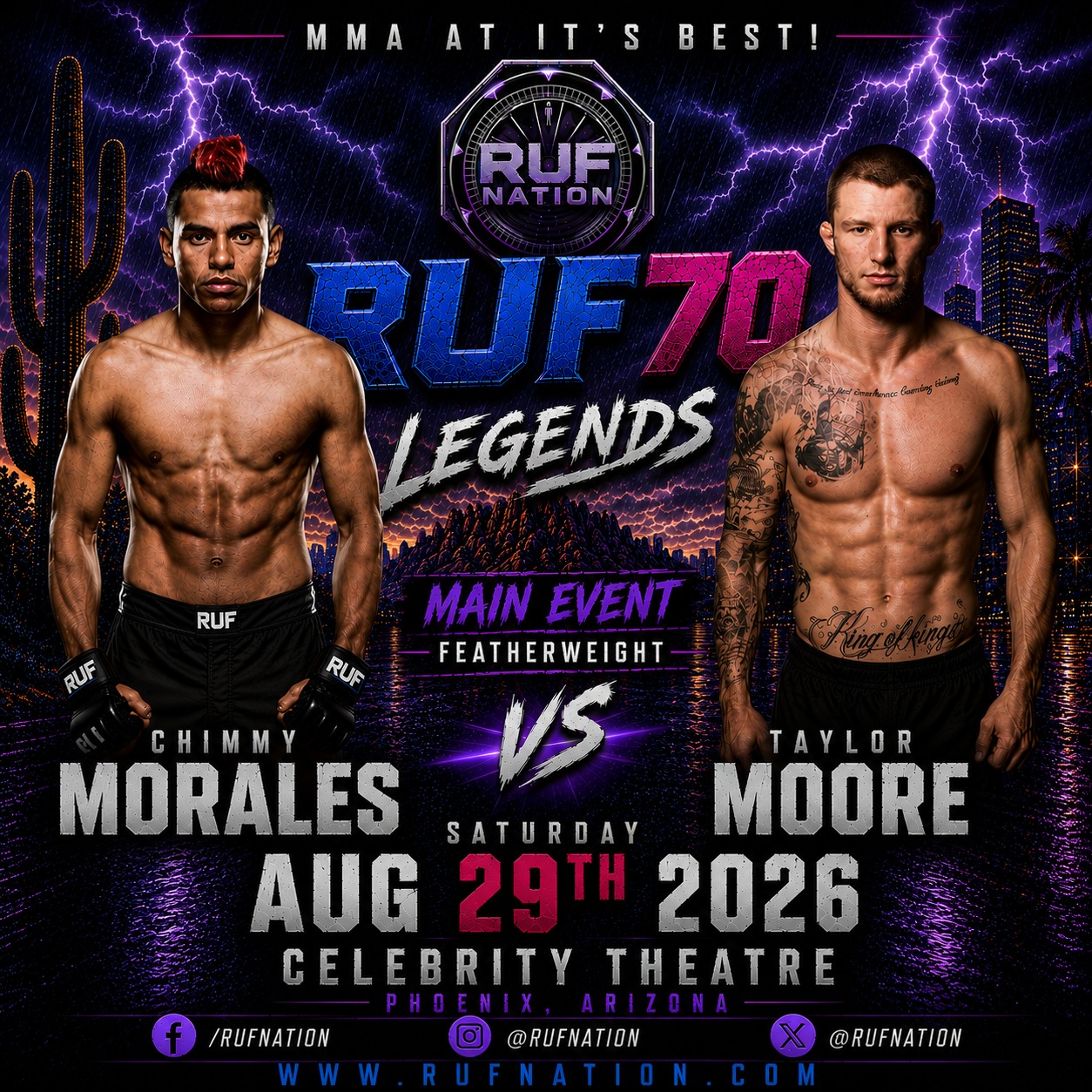 RUF 70: Legends main event - Chimmy Morales vs Taylor Moore on