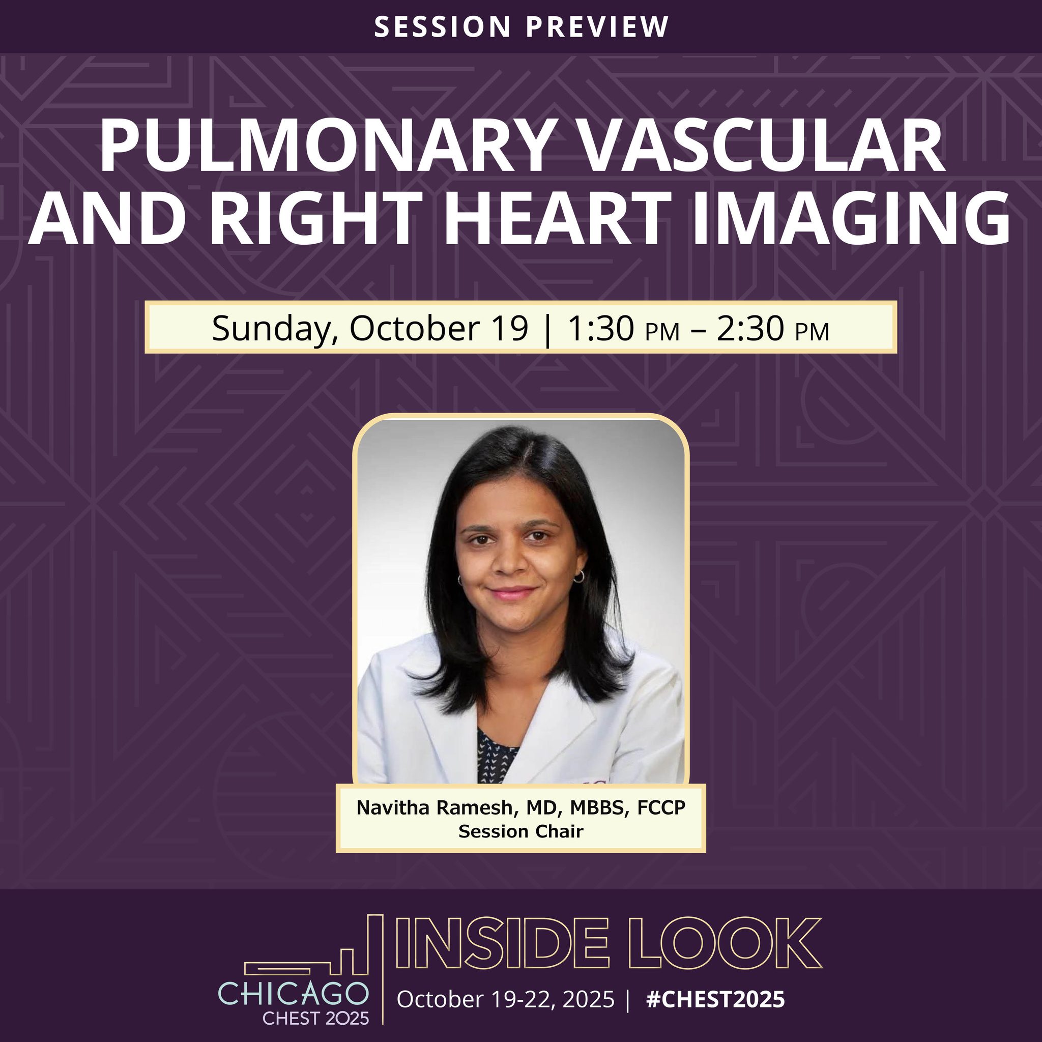 American - Navitha Ramesh, MD, MBBS, FCCP, will chair a #CHEST2025 ...