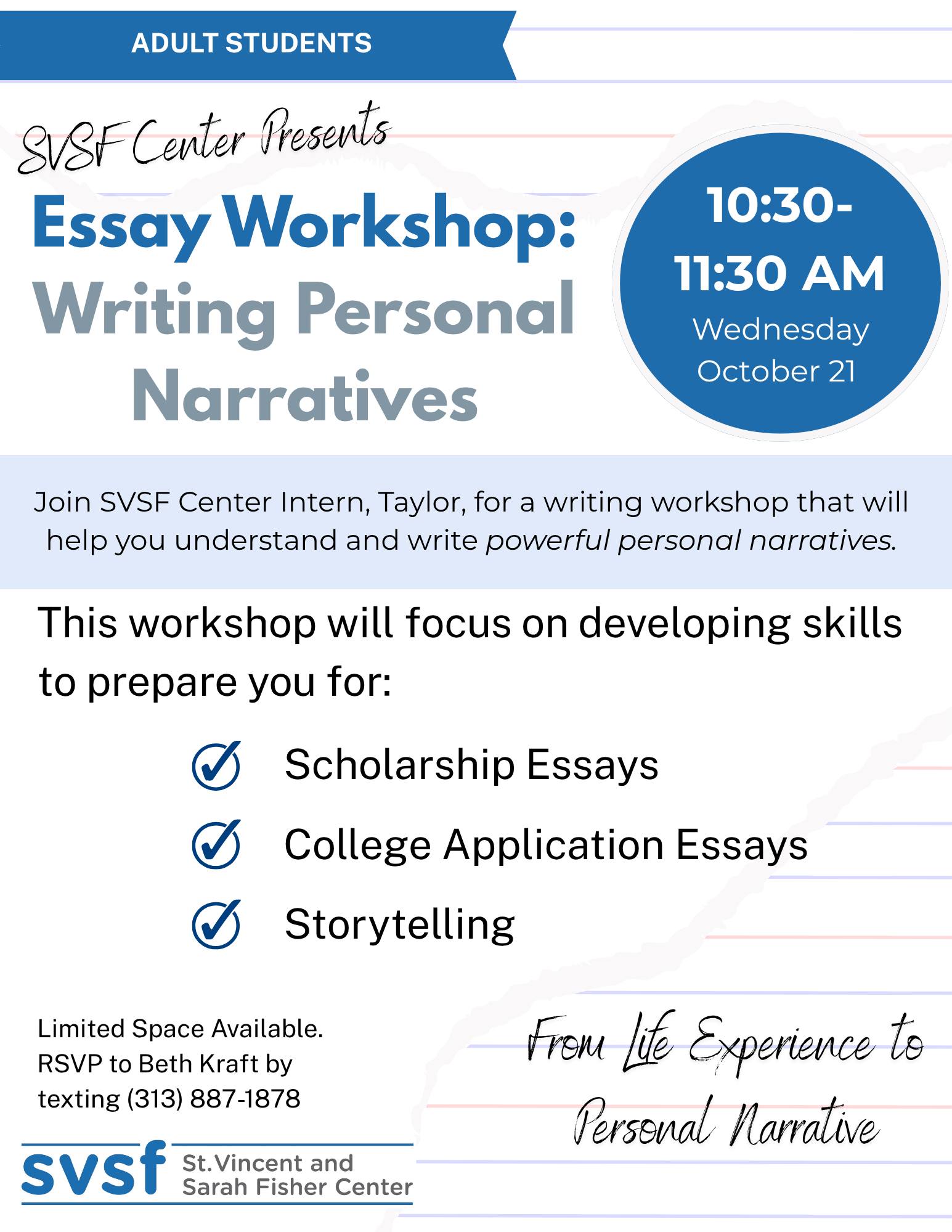 Essay Writing Workshop