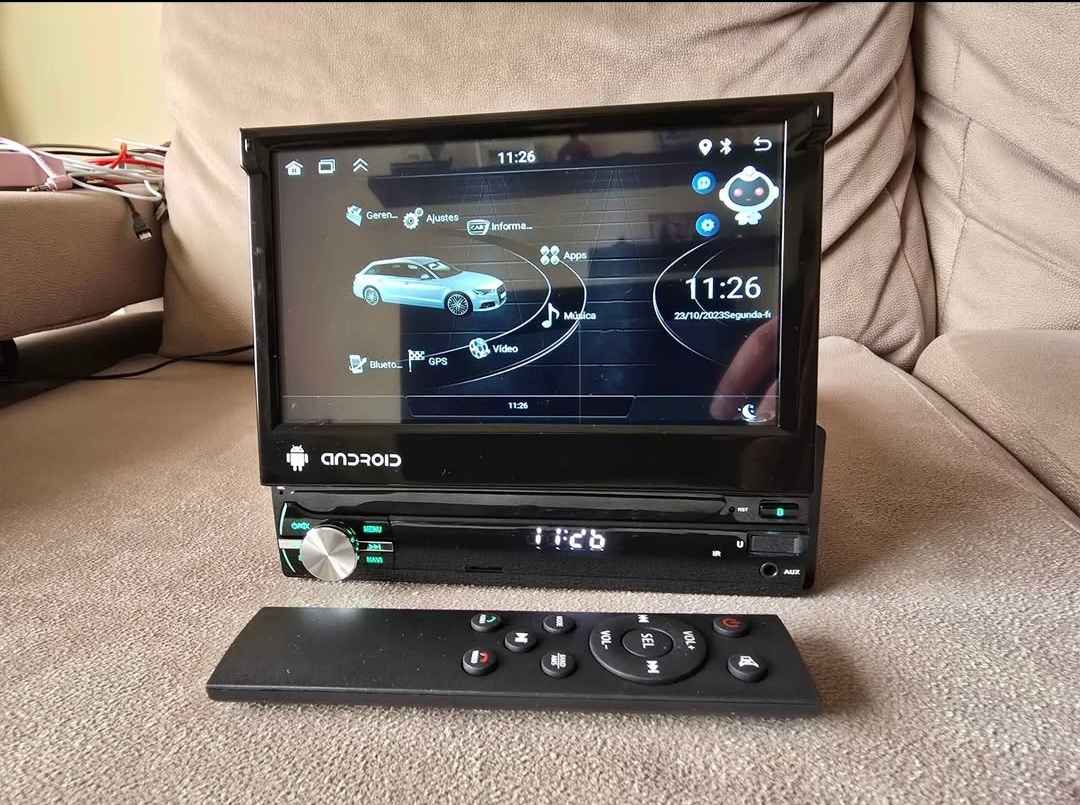 🚗 📟 Auto Rádio Android 1 Din com GPS, Bluetooth e Wi-Fi com 2GB + 64GB ...
