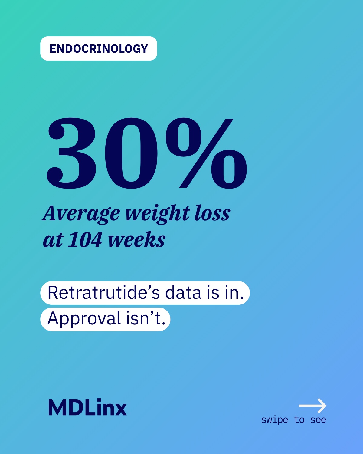 Retatrutide shows 30% average weight loss in obesity trials