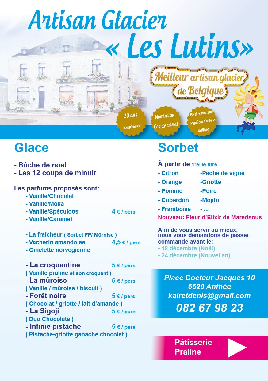 Artisan... - Artisan glacier pâtissier les lutins à Anthée