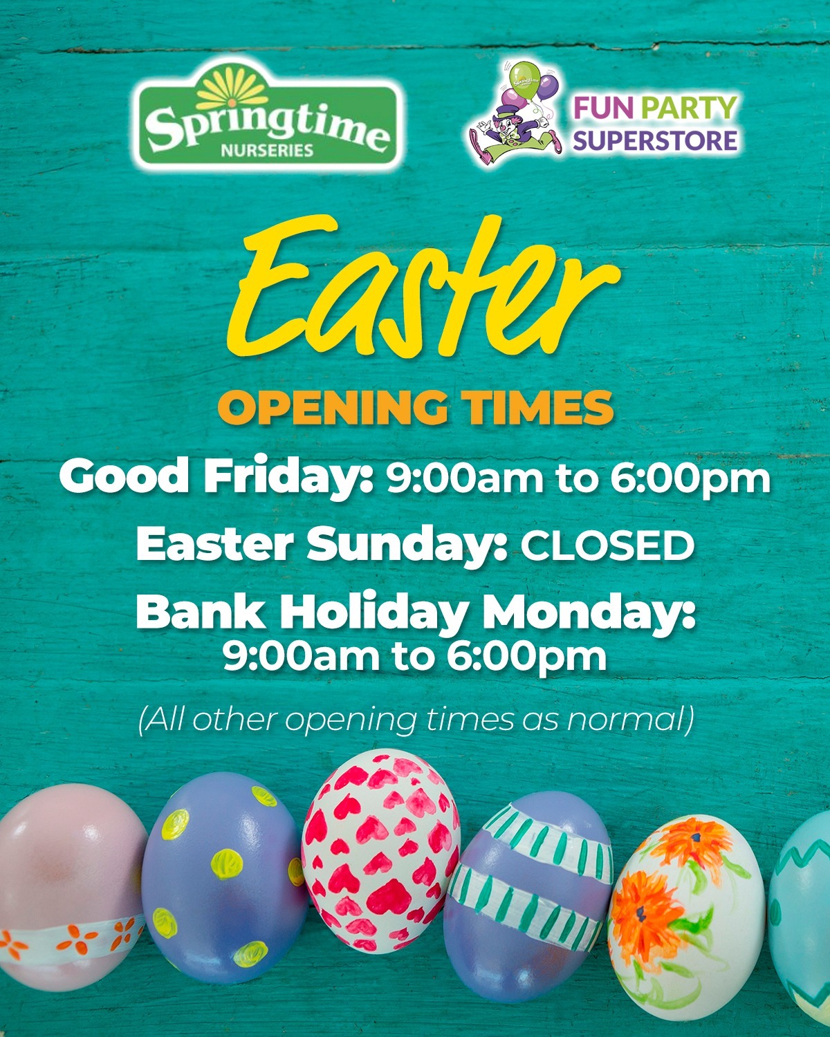 🥚 Easter Opening Times... - Springtime Nurseries Crews Hill | Facebook