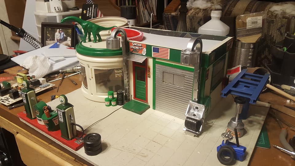 O Scale DEPARTMENT STORE - Building Flat/ front w/LED - scratch built