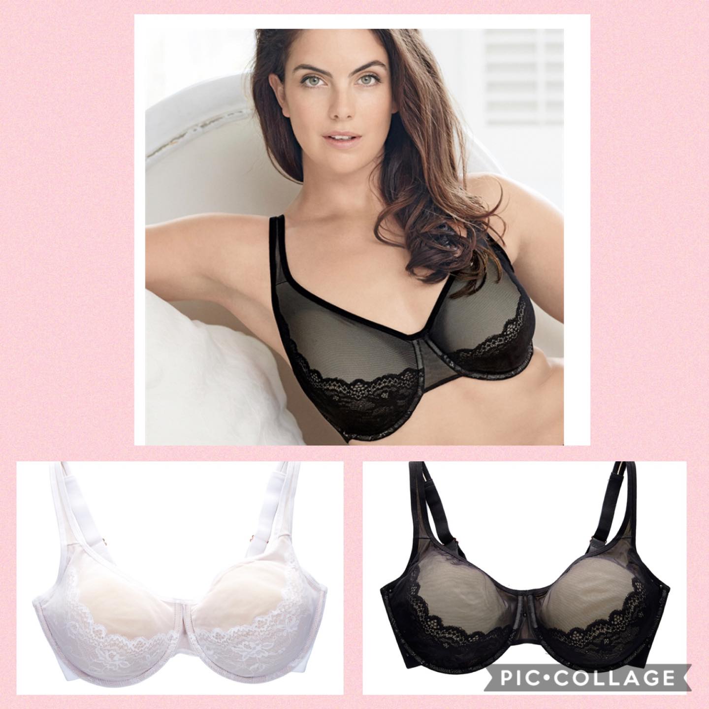 Reggiseno Minimizer Non Imbottito Ex Chainstore, Taglie Forti 32E-46F, Nero, Elasticizzato