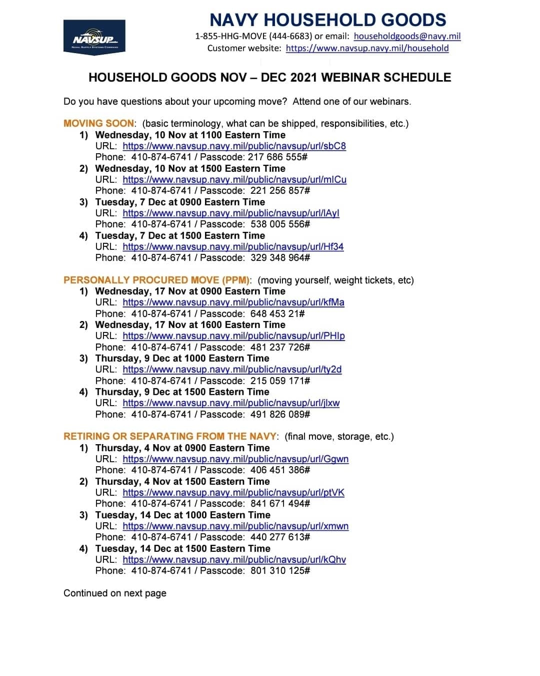 NAVY Household Goods | San Diego CA