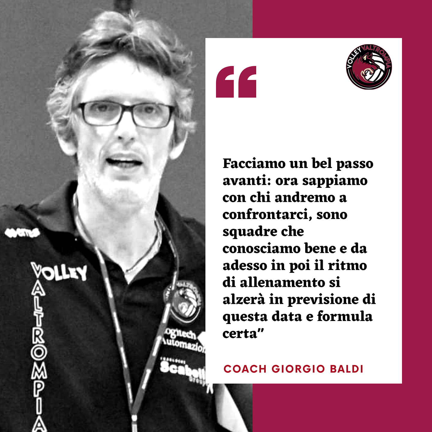 🎙Coach Baldi si esprime sulla... - Valtrompia Volley ASD | Facebook