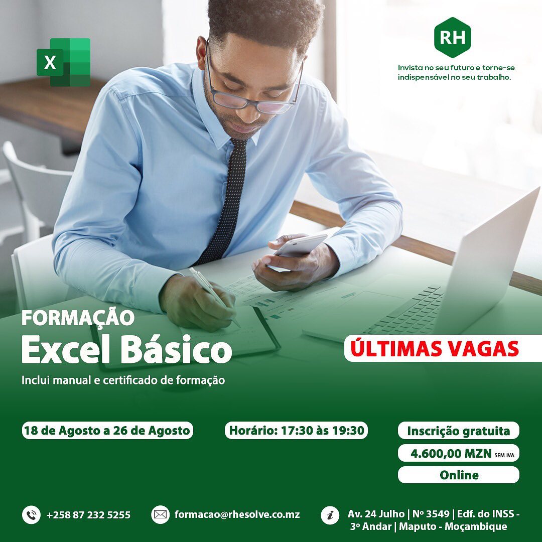 RHesolve - Excel Básico Aproveite as últimas vagas para... | Facebook