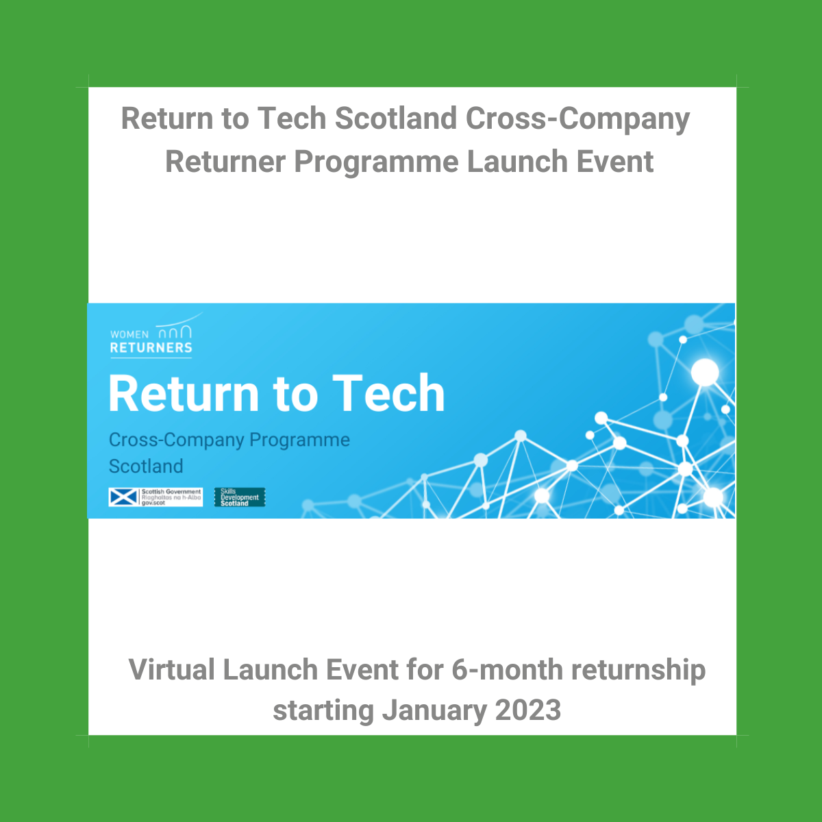 Tech returners in... - Career Returners ex Women Returners