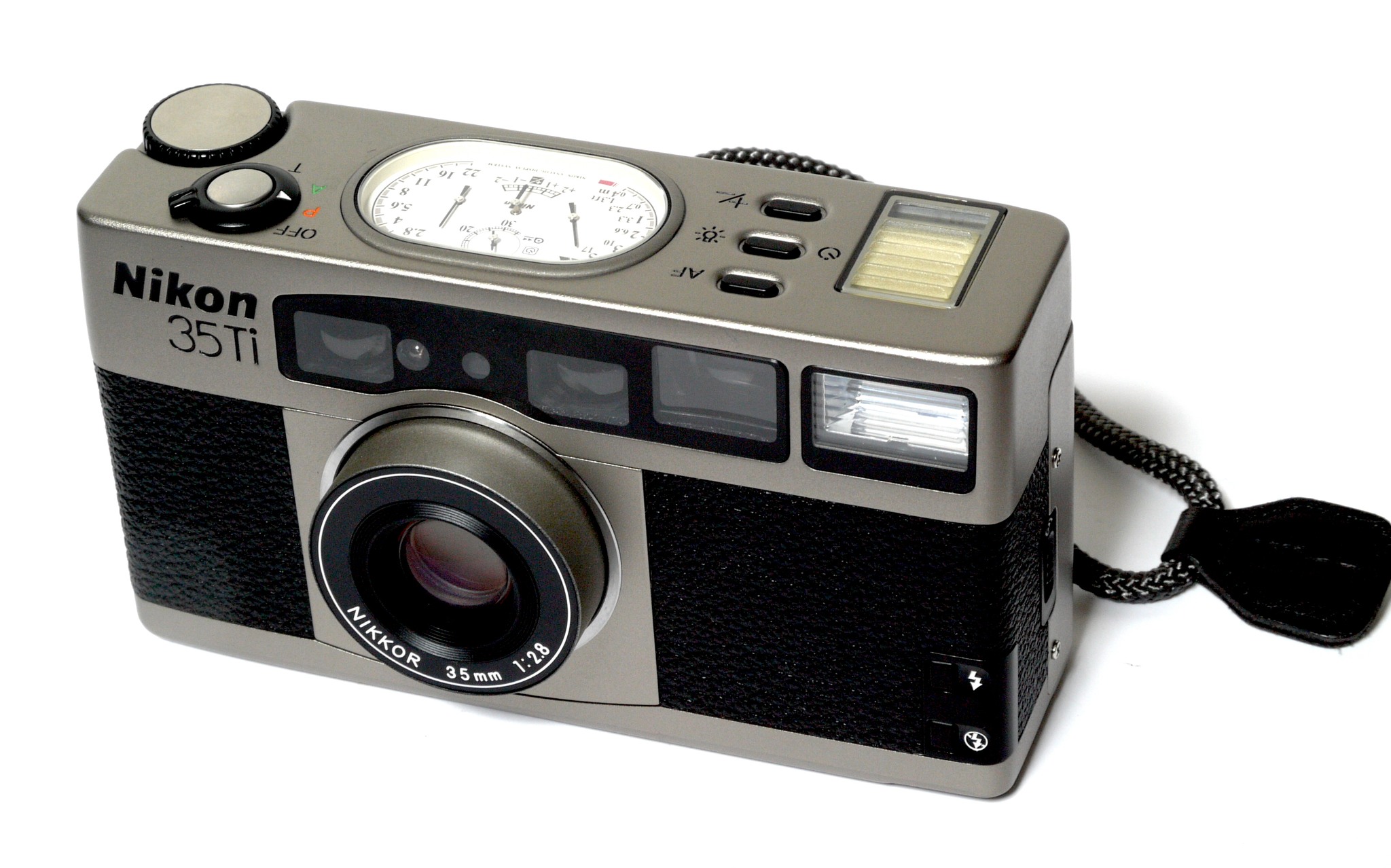 Nikon: Nikon 35 Ti 1993. 35mm compact automatic camera. Titanium 