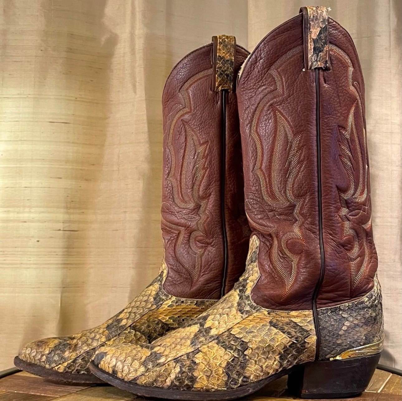 Canebreak Rattlesnake Cowboy Boots. Men’s 10. Vintage - Boots - Austin ...