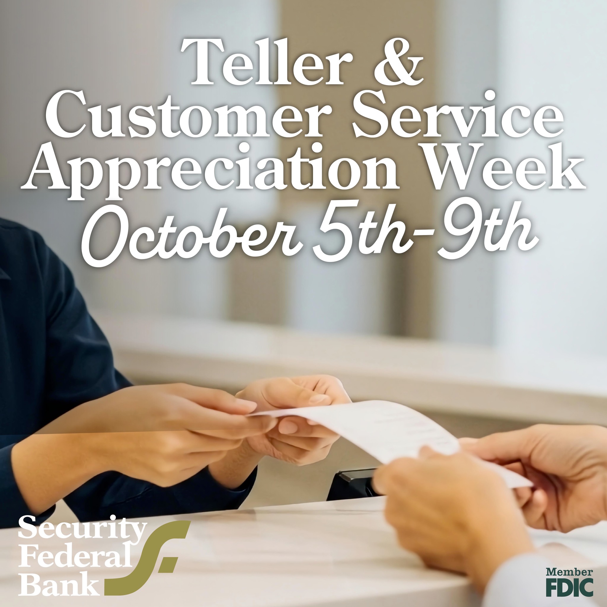 Teller and customer service appreciation week 2026