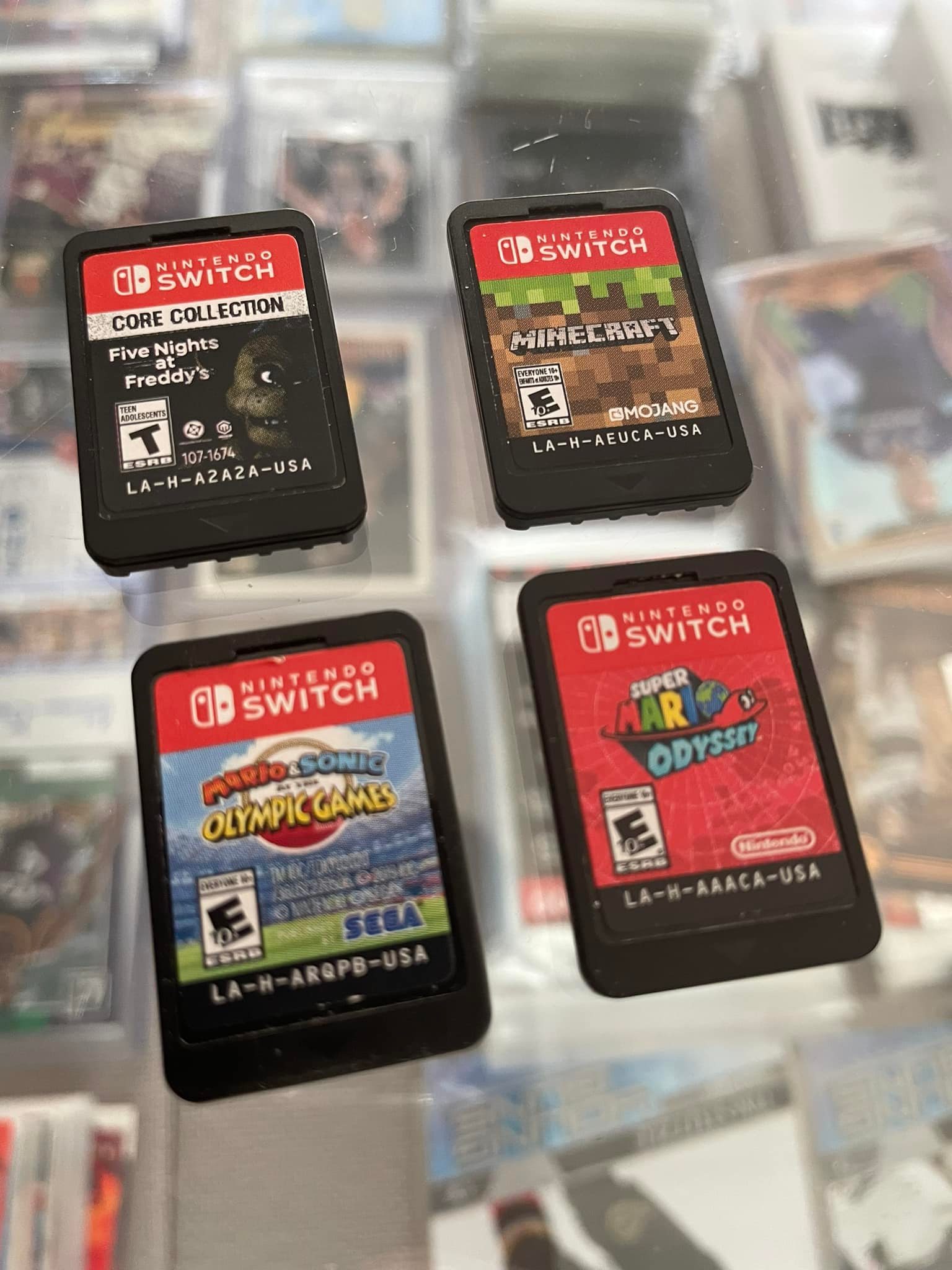 I have some Nintendo switch games available: FNAF security breach