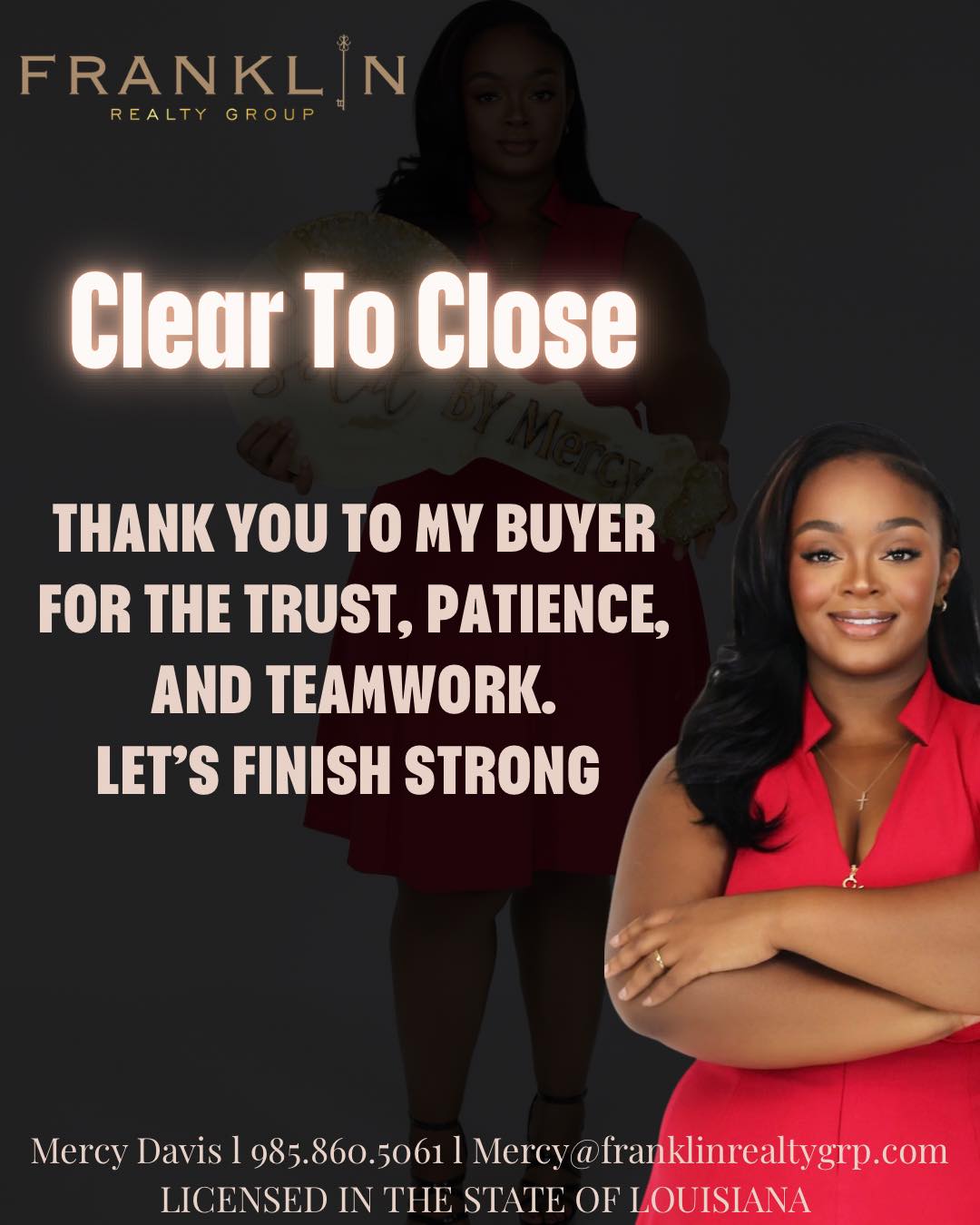 CLEARED TO CLOSE Another... - Mercy Davis, Realtor | Facebook