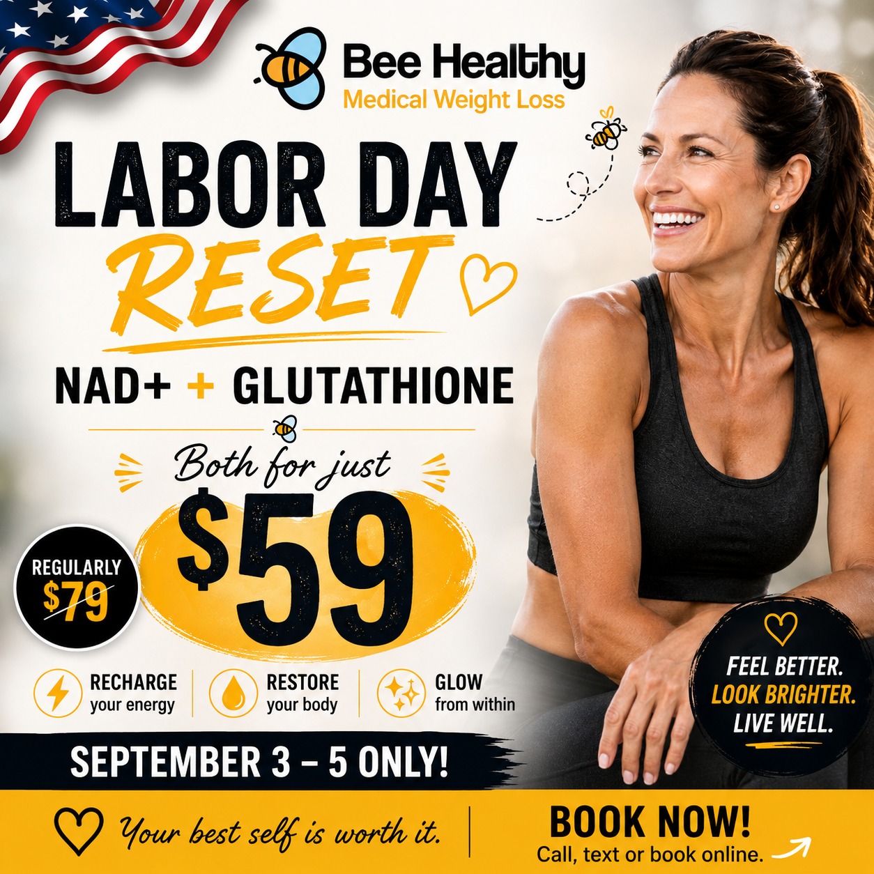 Labor Day NAD+ and glutathione special for $59