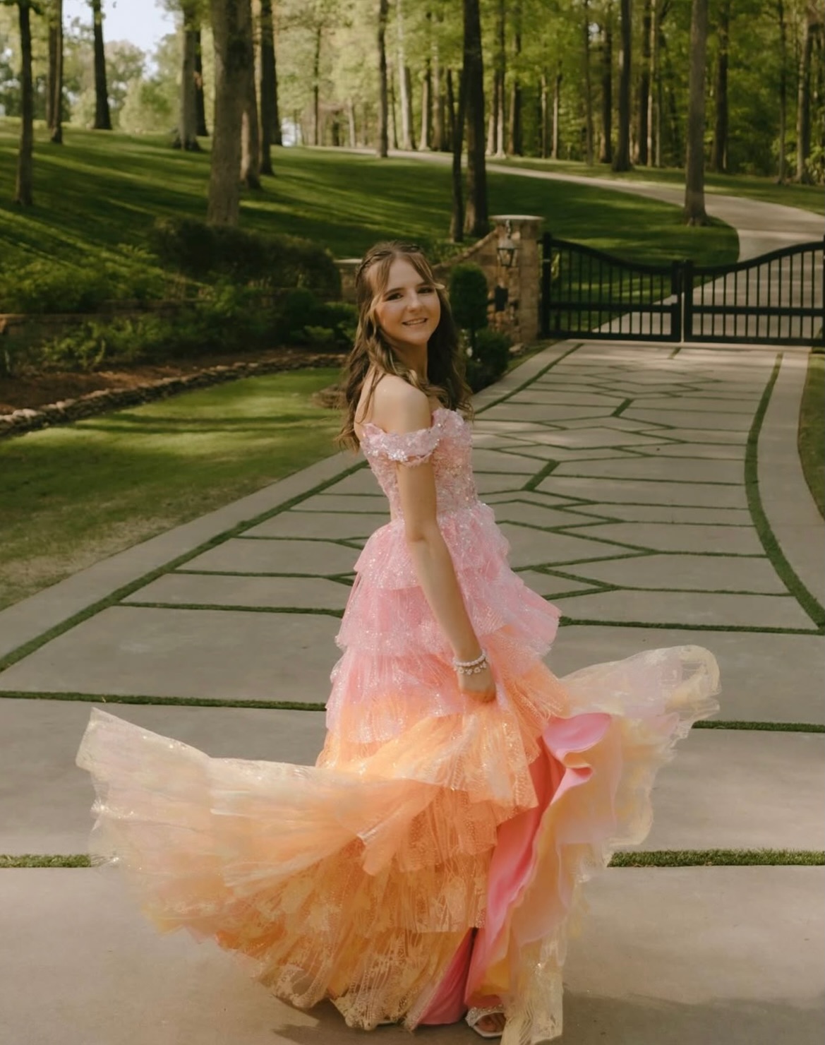 mermaid yellow prom dresses Sheer-Bodice Long Pastel Mermaid Prom Gown