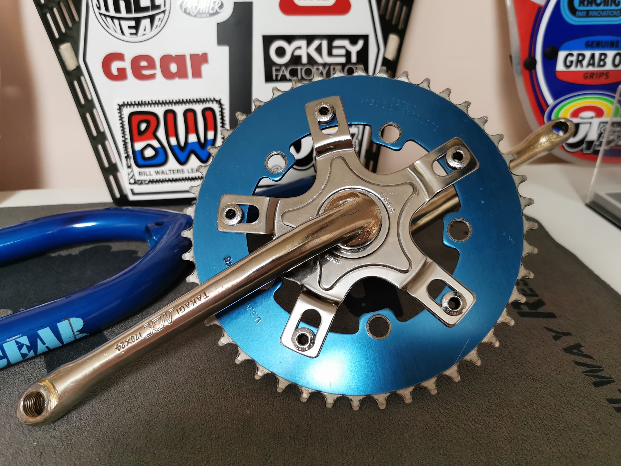 OG TAKAGI MX one piece crank with OG TAKAGI MX spider and OG Pete