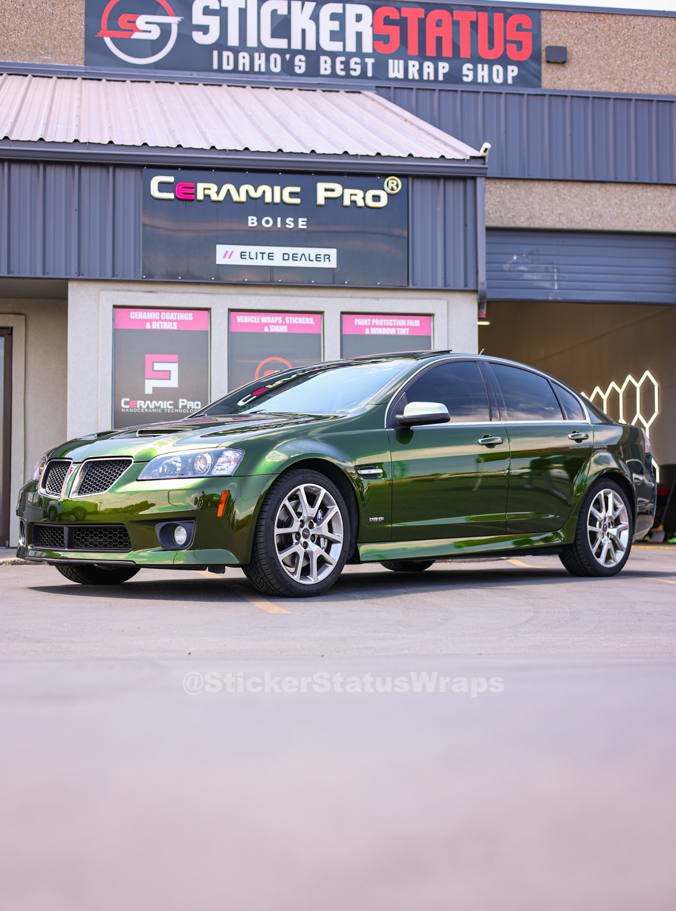 Rare Pontiac GXP in billionaire green with ceramic coating
