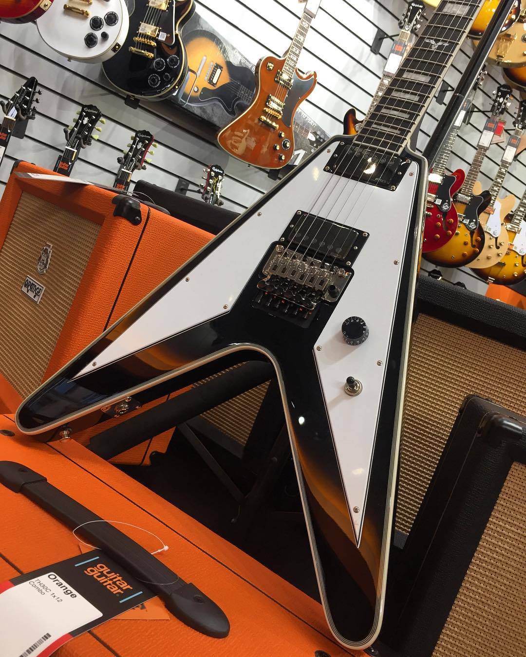 Richie Faulkner's Epiphone Flying V signature guitar