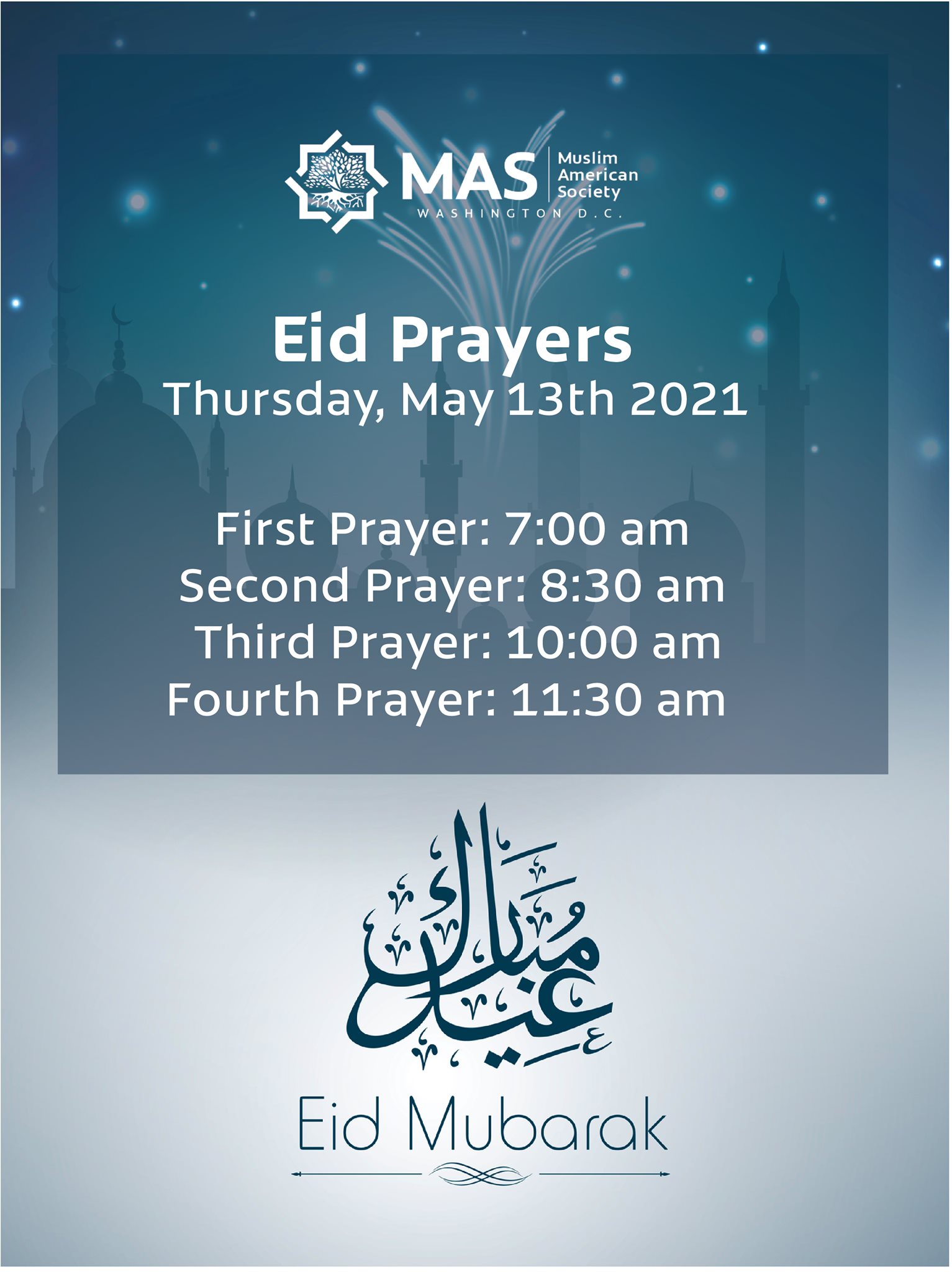 Eid Prayers at MASDC.... - Muslim American Society - DC