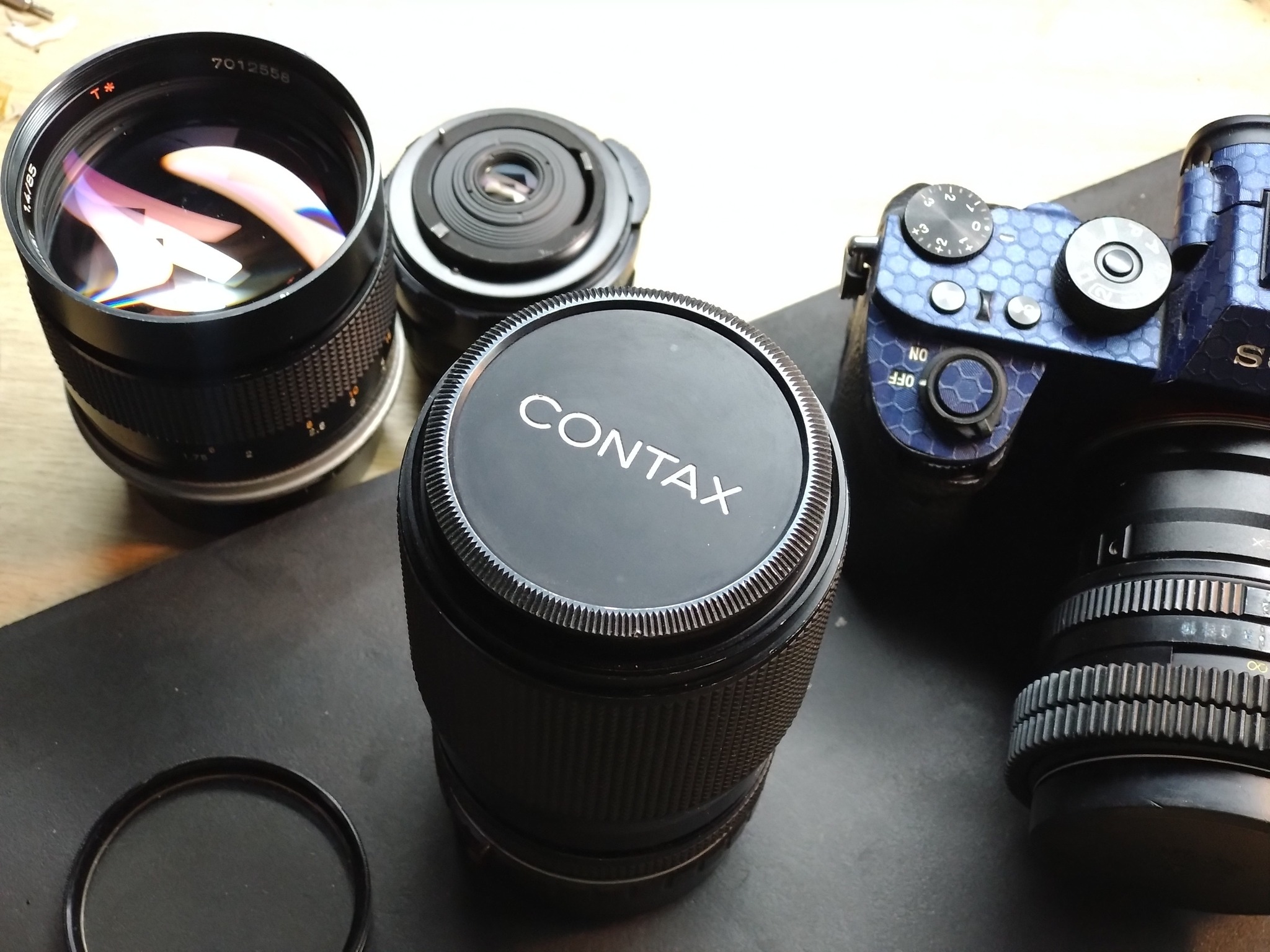 Contax Carl Zeiss 135mm f2.8 1950 🐟 (1,95tr) Kính trước khá, kính