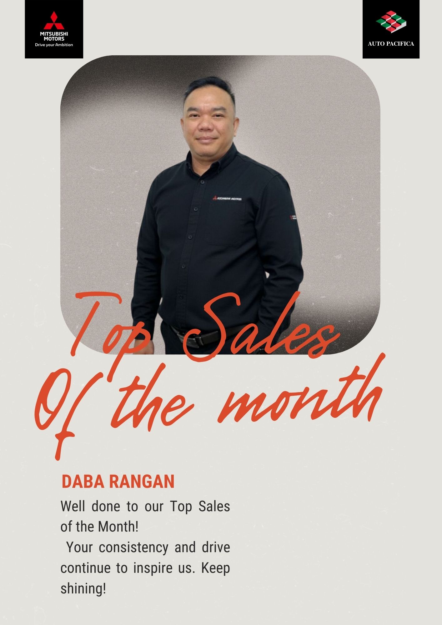 Mitsubishi - We are thrilled to announce Daba Rangan as our Top Sales ...