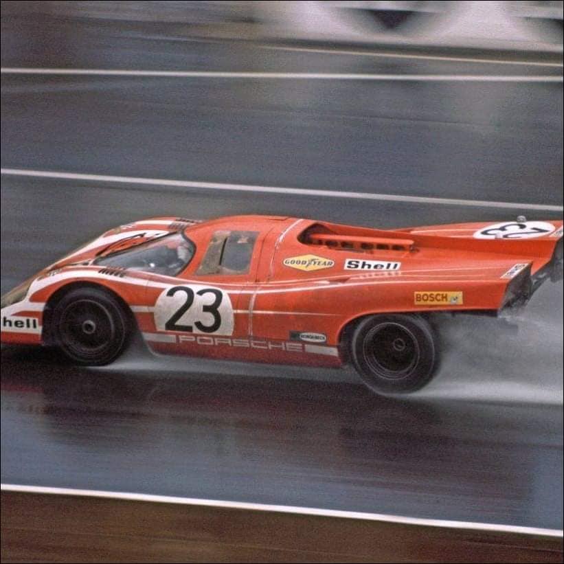 1970 Le Mans Poster – Porsche 917 Driven By Hans Herrmann & Richard Attwood – 12x16