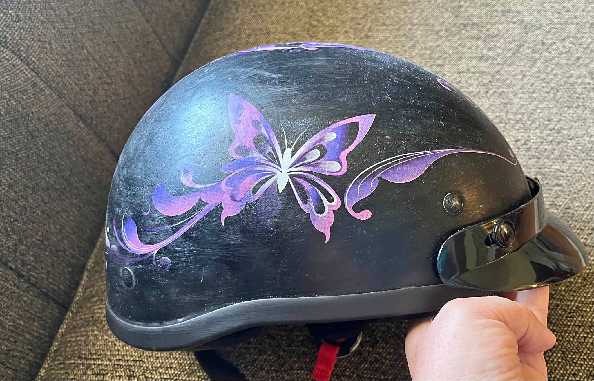 butterfly motorcycle helmet TCMT Adult Purple Full Face DOT Well vented all Full Face Butterfly Bike Helmet