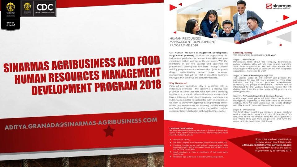 Sinarmas Agribusiness And... - Career Development Center FEUI | Facebook