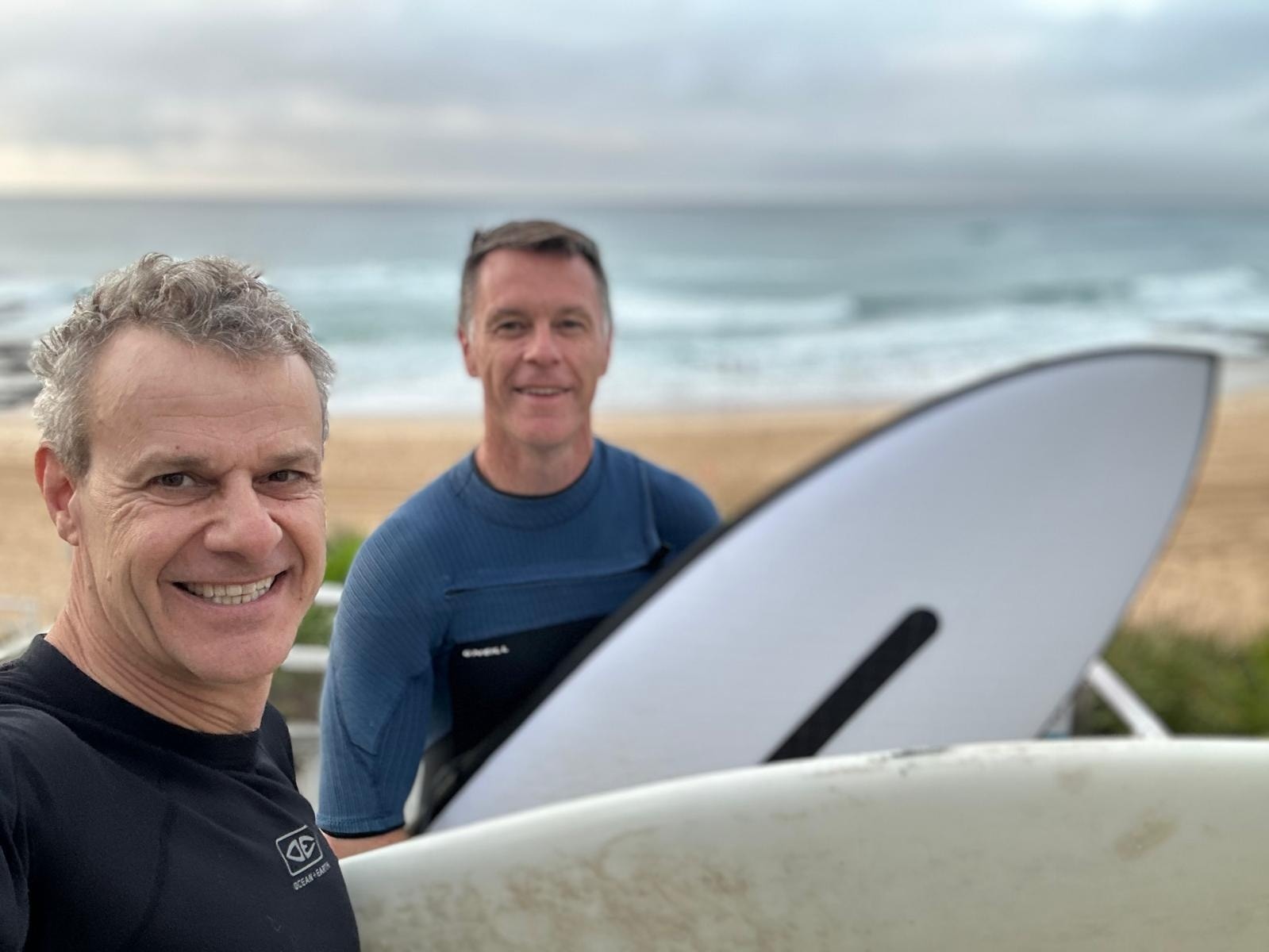 Tim - No better way to start the day than a surf with the Premier here ...