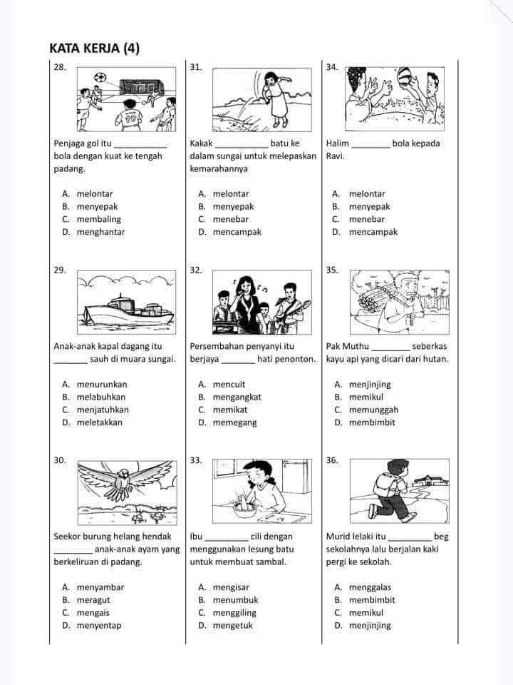 Latihan Kata Kerja Bergambar Fun Class Tuition 芳学堂专业补习 Facebook