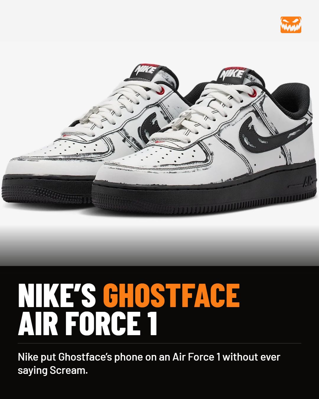 Nike's Halloween Air Force 1 borrows from Scream without saying so