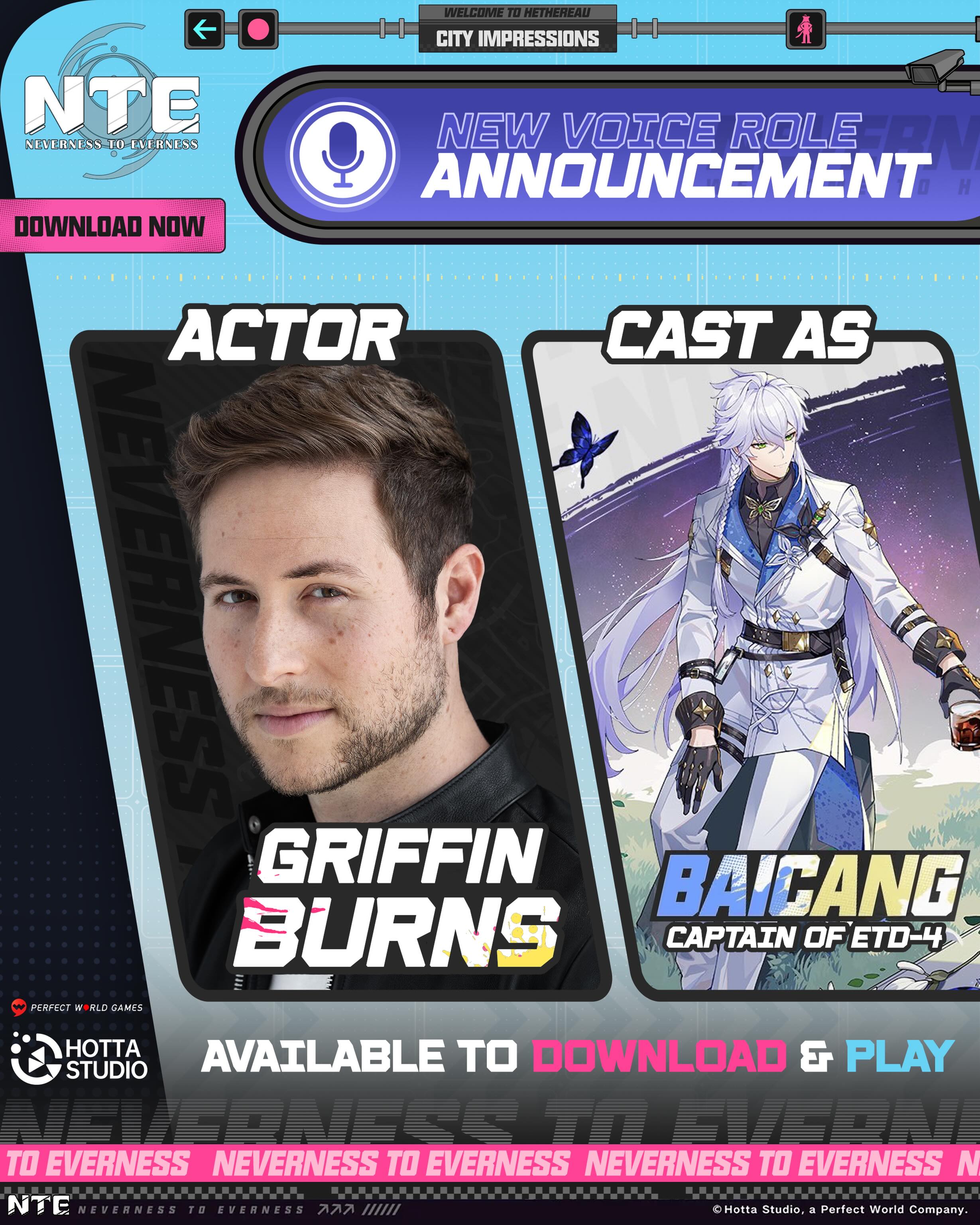 New role announcement! I voice Baicang in Neverness to Everness 