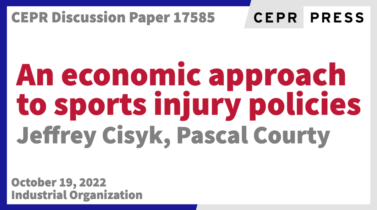 Centre for Economic Policy Research - CEPR - New CEPR Discussion Paper ...