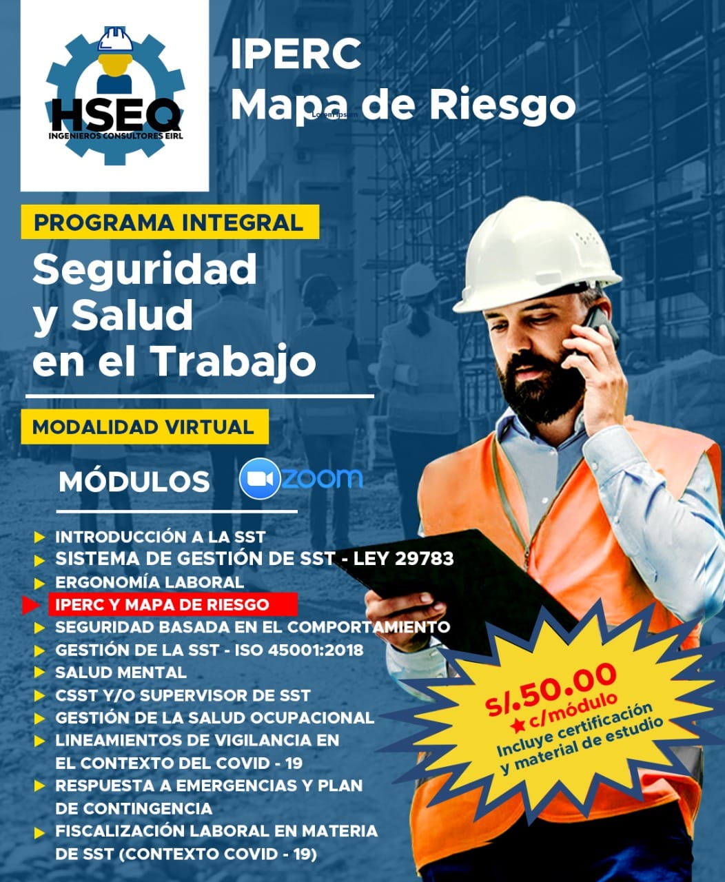 HSEQ Ingenieros Consultores - HOY 02/09 MODULO IV DEL PISST: IPERC Y ...