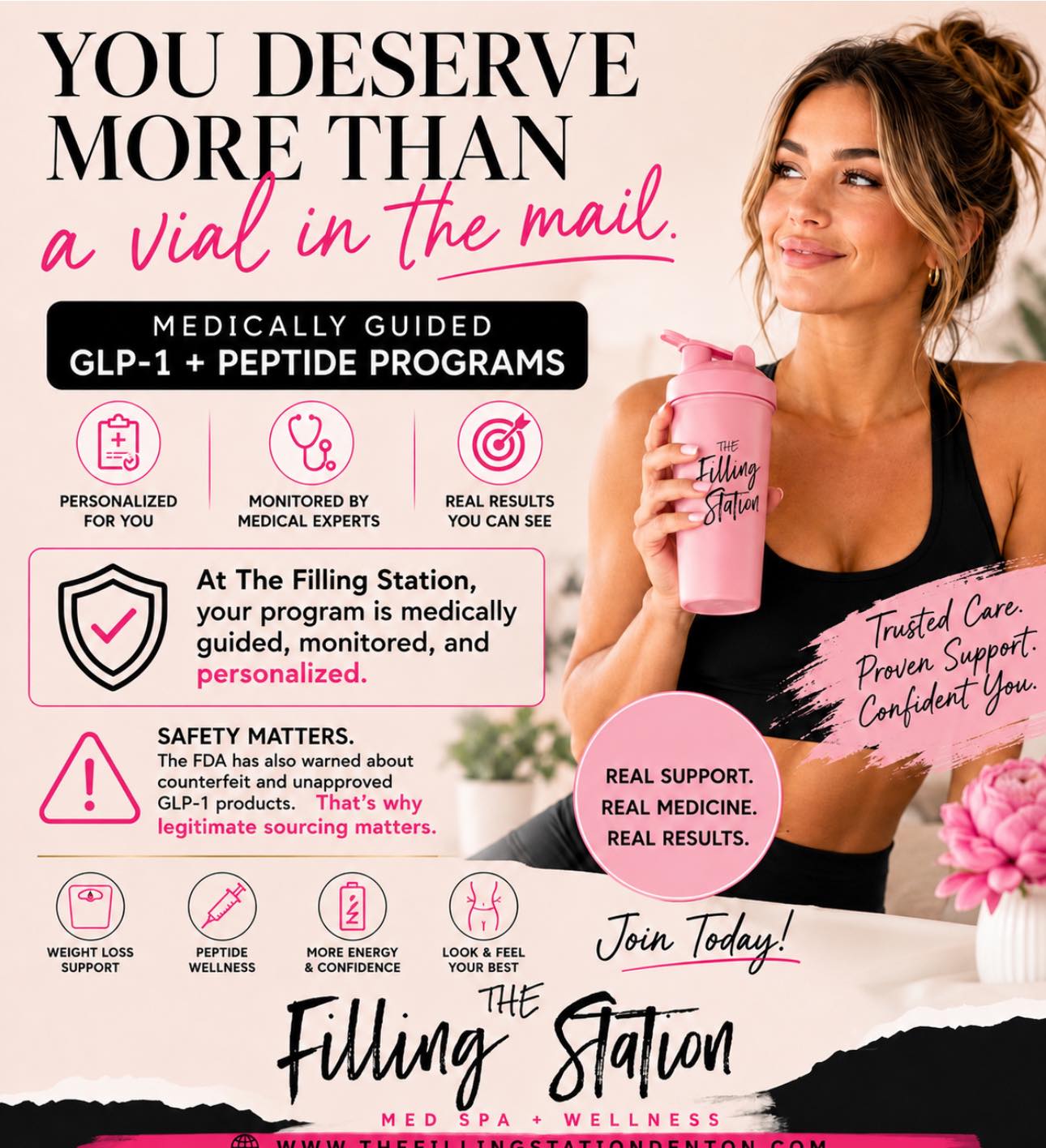 Medically guided GLP-1 peptide programs at The Filling Station in Denton