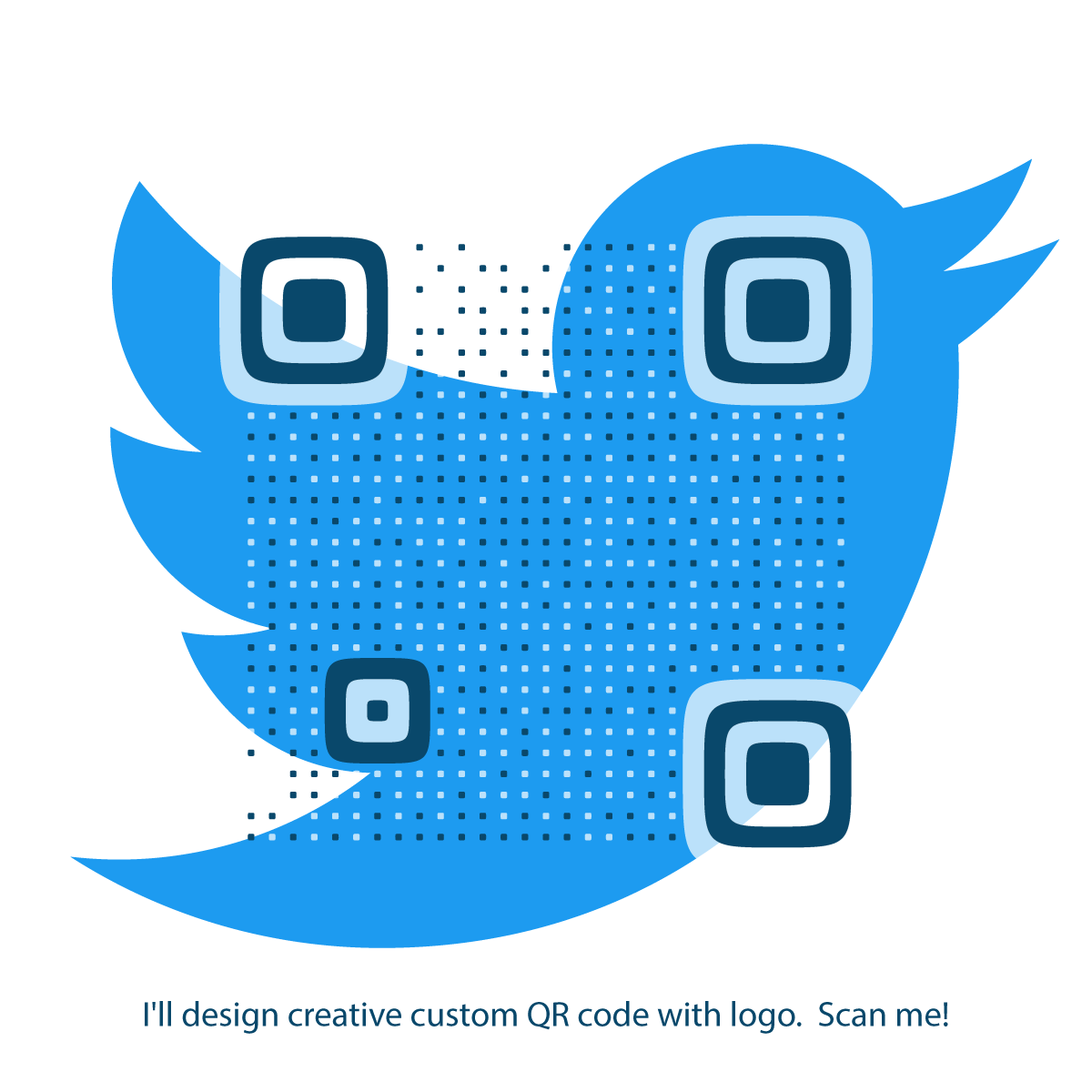 Top QR Art - Custom QR code with Twitter logo Tap the link for order ...
