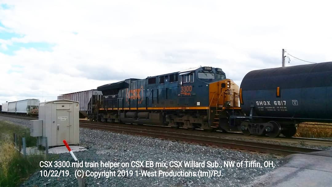 1-West Productions - CSX 3300 mid train helper on CSX EB mix, CSX ...