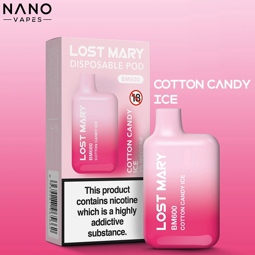 lost mary cotton candy vape BM600 “Cotton Ice” 🍭🧊 disposable vapes are now in stock! Available online or in store 📥 Warning: This product contains nicotine, nicotine is a highly addictive substance 🔞 #vape # Flavour-Mad Blue Strength:0 mg/ml Aspire Gotek X Pod