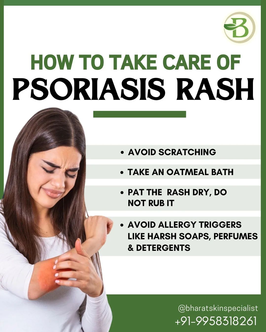 A Psoriasis rash is an area of... - Bharat Skin Specialist | Facebook
