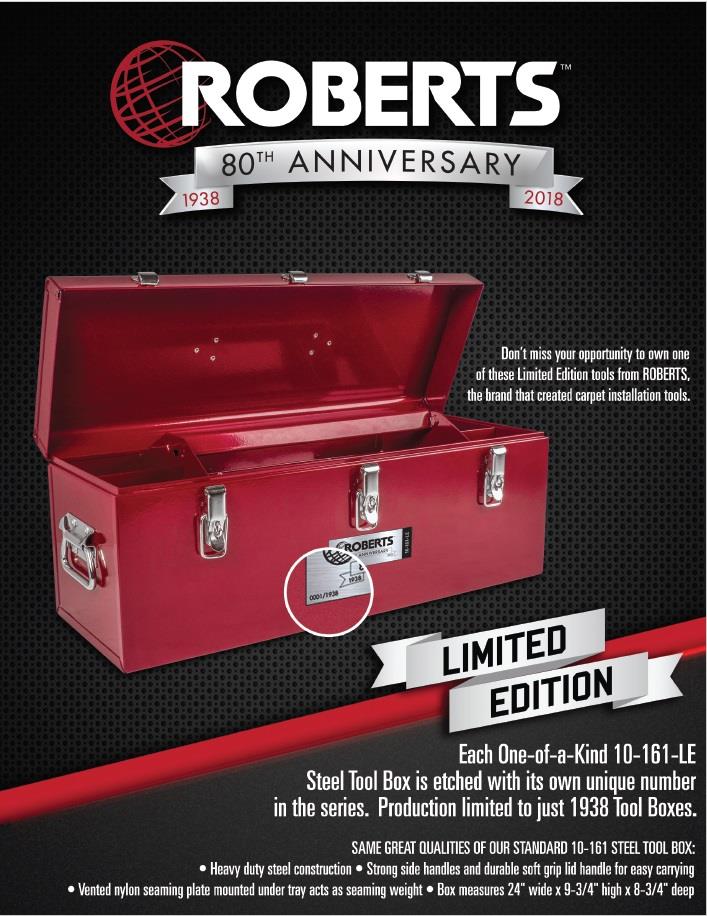 Roberts 80th anniversary limited edition tool boxes